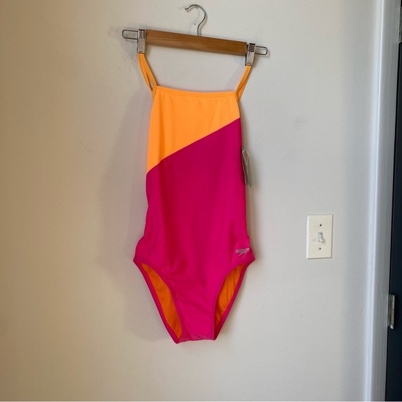 Speedo NWT Womens Swimwear - Pink and Orange size small - Picture 5 of 9